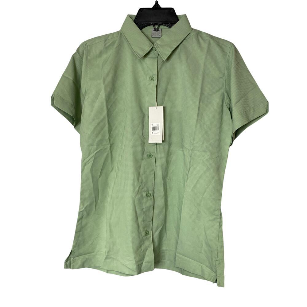 River's End Women's Size M Wrinkle Resistant Button Up Pastel Green Casual NWT